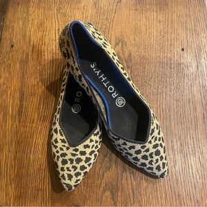 Rothy's The Point Leopard Print Flats Size 8
